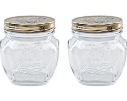 Set van 5x stuks weckpotten/opslag potten met draaideksel 200 ml van glas