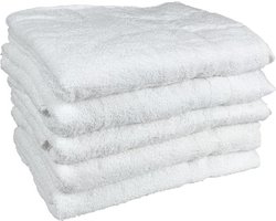 Set van 6 Badhanddoeken - 113x72cm - badstof(katoen) - 400gr/m2 wit