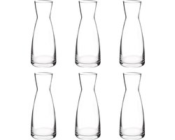 Set van 6 Bormioli Rocco Karaffen - 1L - Glas - Hoogwaardig Glazen Schenkflessen voor Drankjes en Sap