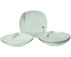 Set van 6 diepe dinerborden Lido 21,5cm