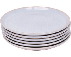 Set van 6 dinerborden - 27 cm - Sintra - blauw - Portugees stoneware