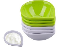 Set van 6 Dipschalen, Herbruikbare Sauskommen, 10.5 cm, Ideaal voor Sauzen, Appetizers en Noten