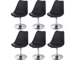 Set van 6 Draaistoelen voor Eetkamer – Verstelbaar en Draaiend in Kunstleer – Scandinavisch Design