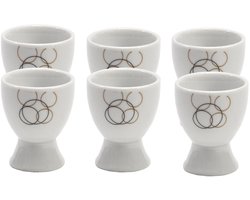 Set van 6 eierdopjes Kijk 4,8cm