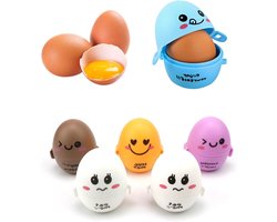 Set van 6 Eivormige Plastic Eierdoppen voor Reizen, Draagbare Eierschaal, Ideaal voor Eieren, Snoep en Chocolade, Verkrijgbaar in 5 Kleuren