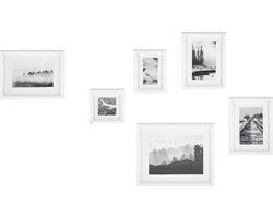Set van 6 fotolijsten ZINARE Landschap Wit