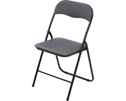 Set van 6 grijze klapstoelen - gelegeerd staal - FR_FR - tag: FR_FR cm