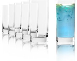 Set van 6 grote vaatwasmachinebestendige waterglazen van loodvrij kristalglas - 535 ml