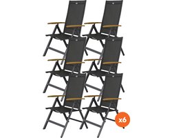 Set van 6 - Hartman Napoli verstelbare stoel - Teak