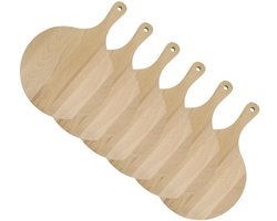 Set van 6 houten pizza- en flammkuchenvormen 30 cm Fackelmann Wood Edition