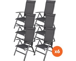 Set van 6 - Kettler Legato Curve aluminium standenstoel