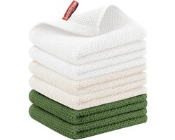 Set van 6 Keukenhanddoeken 100% Katoen Absorberend en Sneldrogend