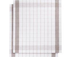 set van 6 keukenhanddoeken - De Witte Lietaer - kleur wit/bruin