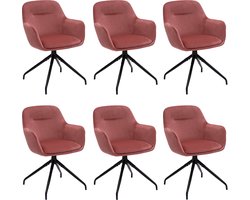 Set van 6 Kick draaistoel Ayla - roze