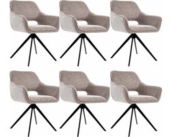 Set van 6 Kick draaistoel Miyo - taupe
