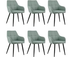 Set van 6 Kick eetkamerstoel Nova - groen