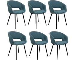 Set van 6 Kick stoel Dean - Blauw