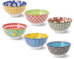 Set van 6 Kleine Porseleinen Kommen voor Dessert en Snacks