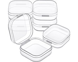 Set van 6 Kleine Transparante Opbergdoosjes voor Sieraden en Hobbyartikelen