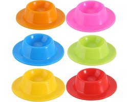 Set van 6 Kleurrijke Silicone Eierdopjes, Duurzame Eihouders voor Koken en Serveren, Antislip en Vallenbestendig