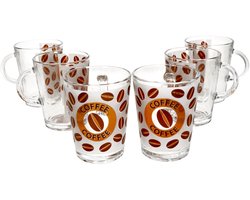 Set van 6 koffiemokken 380ml Cremona Orange 10.5 cm - Ritzenhoff 0806120