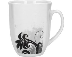 Set van 6 koffiemokken Black Flower 33cl