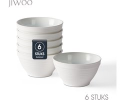 Set van 6 Kommen (Ø 11,8cm / 350ml) Ontbijtkommen, Mueslikom, Soepkom, serviesset 6 persoons, Geschikt voor restaurants, hotels, banketten, familiefeesten, en picknicks, Magnetron-vaatwasserbestendig, Keramiek