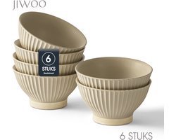 Set van 6 Kommen (Ø 12cm / 310ml) Ontbijtkommen, Mueslikom, Soepkom, serviesset 6 persoons, Geschikt voor restaurants, familiefeesten, banketten en picknicks, Magnetron-vaatwasserbestendig, Keramiek