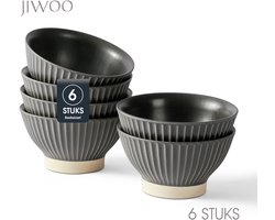 Set van 6 Kommen (Ø 12cm / 310ml) Ontbijtkommen, Mueslikom, Soepkom, serviesset 6 persoons, Geschikt voor restaurants, familiefeesten, banketten en picknicks, Magnetron-vaatwasserbestendig, Keramiek