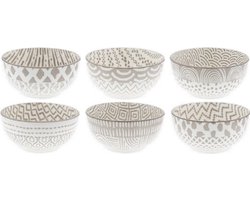 Set van 6 Kommen Ø15 cm – Porselein – Sandy – Ard’time | Taupe Mix & Match Design