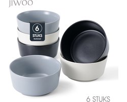Set van 6 Kommen (Ø15,2cm / 870ml), Ontbijtkommen, Mueslikom, Soepkom, serviesset 6 persoons, Geschikt voor restaurants, Horeca, Feest, familiefeesten, banketten en picknicks, Magnetron-vaatwasserbestendig, Keramiek