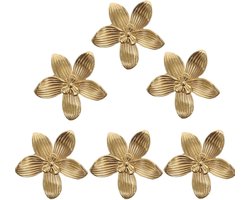 Set van 6 Messing Kastdeurgrepen in Goud, Ideaal voor Keuken, Laden en Meubels, Hoogwaardige Deurgrepen en Knoppen