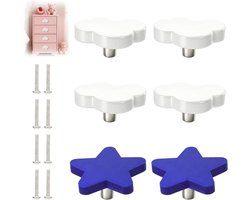 Set van 6 Meubelknoppen, Lieve Cartoonvormige Ladehandgrepen van Zacht Rubber voor Kinderen, Ideaal voor Kast, Lade, Speelgoed en Organisatie in Jongenskamer en Meisjeskamer