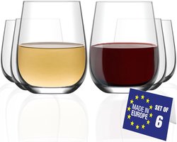 Set van 6 Moderne Pint Drinkglazen - 590ml - Vaatwasser Veilig - Loodvrij
