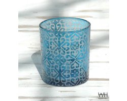 Set van 6 mooi gekleurde glazen - multifunctioneel gebruik - 350ml - blauw