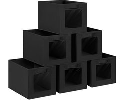 Set van 6 Opbergdozen met Kijkvenster - Opvouwbare Organizers voor Kleding en Speelgoed