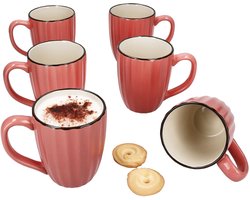 Set van 6 OSITA ROSE aardewerken koffiemokken voor 6 personen - 674470