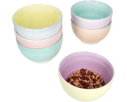 Set van 6 PASTELLO aardewerk graankommen voor 6 personen - 24326222