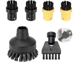 Set van 6 ronde borstels Geschikt voor Kärcher - Ronde borstel - Accessoires SC1 SC2 SC3 SC4 SC5 SC7 - ronde borstelset stoomreiniger