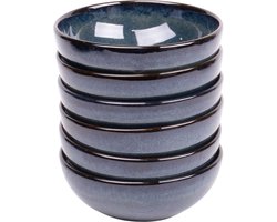 Set van 6 schaaltjes - 15,5 cm - Faro - blauw - Portugees stoneware