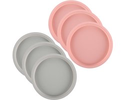 Set van 6 Silicone Bakvormen Ø 20 cm - Regenboog Taartvormen, Lekvrij, Geschikt voor Taarten en Brood