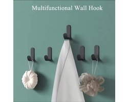 Set van 6 Sterke Zelfklevende J‑haken | Waterdicht & Extra Sterk – Handdoeken, Sleutels & Keukengerei – Zonder Boren