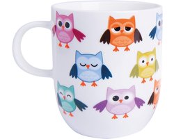 Set van 6 Tandenborstelbekers 400 ml - Porselein voor Vaatwasser en Magnetron, Tandenborstelhouder