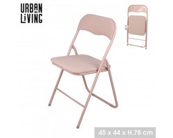 Set van 6 “TRENDY Opvouwbare stoel met wafelkatoenstof, roze 45x44xH80 cm ”