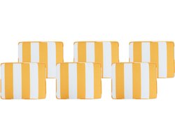 Set van 6 tuinzitkussens TOLVE 39 x 31 cm Geel