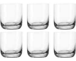 Set van 6 vaatwasmachinebestendige drinkglazen - Moderne waterglazen voor sap en drank