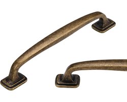 Set van 6 vintage keukengrepen - Meubelgrepen in vintage stijl - Keukengrepen - Antieke ladegrepen van messing - Meubelgrepen - Antieke kastgrepen van zinklegering