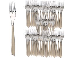 Set van 60 BEAUTY bestekvorkjes taupe - 805536