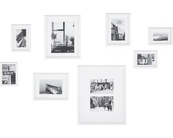 Set van 8 fotolijsten GARANGO Stedelijk motief Wit