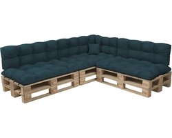 Set van 8 Gequilte Kussens voor Euro Pallets - Donkergroen